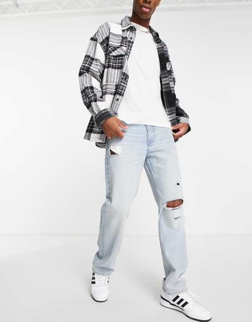 ASOS DESIGN straight leg jeans in lightwash