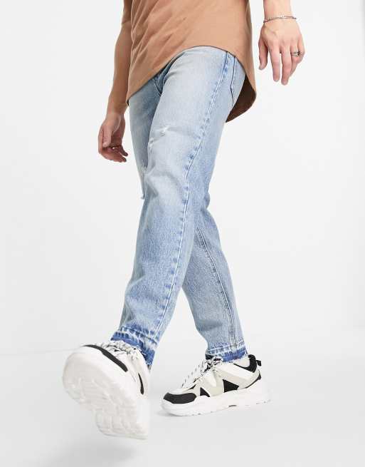 ASOS DESIGN - Cone Mill - Klassiske stive 'American classic' jeans denim i lys vask 