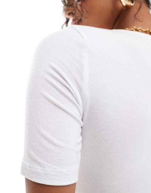 ASOS DESIGN - Confezione da 2 body a T-shirt skinny color nero e bianco, 2 di 4