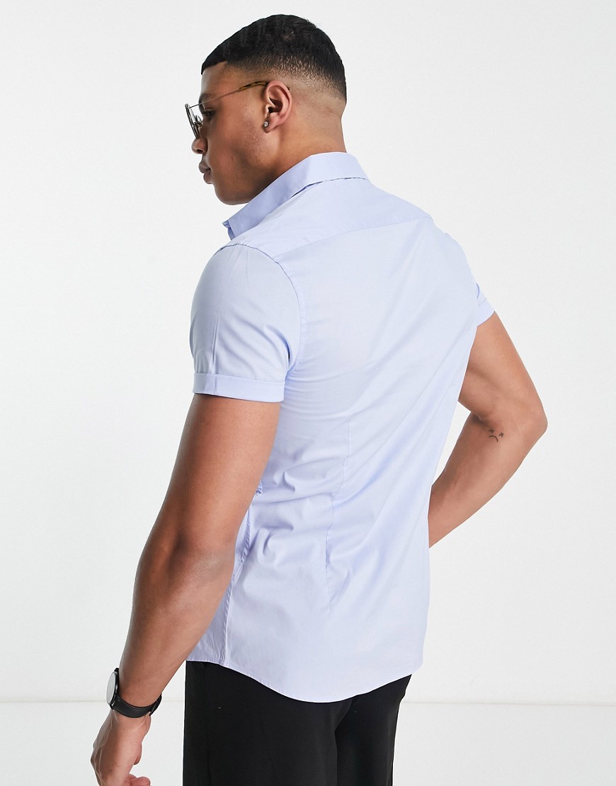Confezione da 2 camicie stretch slim fit in bianco e blu - Risparmia-Multicolore - ASOS DESIGN Camicia donna  - immagine3