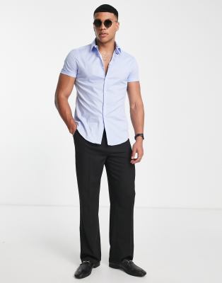 Confezione da 2 camicie stretch slim fit in bianco e blu - Risparmia-Multicolore - ASOS DESIGN Camicia donna  - immagine2