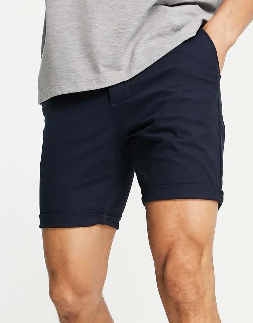 ASOS DESIGN - Confezione da 2 chino corti skinny grigio pietra e blu navy - MULTI, 4 di 4