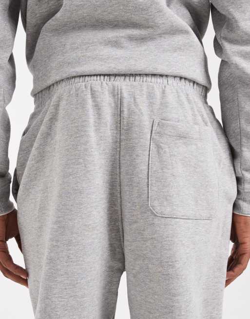 ASOS DESIGN - Confezione da 2 joggers basic oversize nero e grigio mélange, 4 di 5