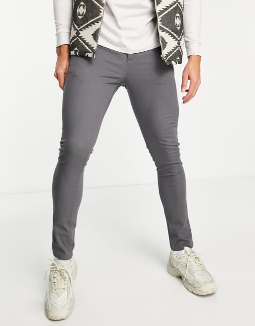 ASOS DESIGN - Confezione da 2 paia di chino skinny beige e antracite - Risparmia, 3 di 4
