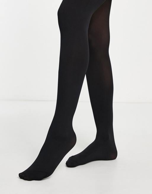 ASOS DESIGN - Confezione da 2 paia di collant neri 120 denari, 2 di 4
