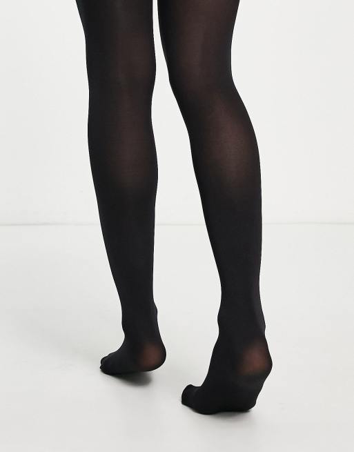 ASOS DESIGN - Confezione da 2 paia di collant neri 120 denari, 4 di 4