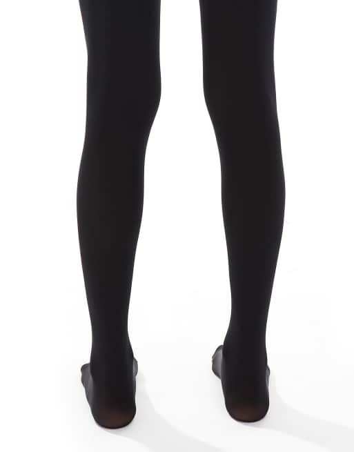 ASOS DESIGN - Confezione da 2 paia di collant neri 120 denari , 4 di 4