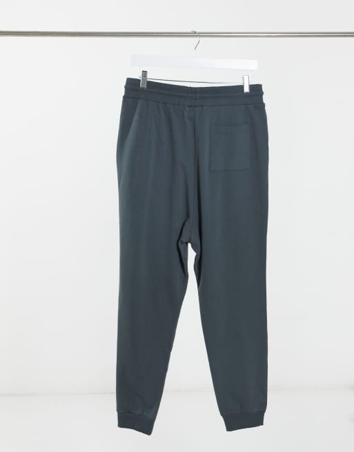 ASOS DESIGN - Confezione da 2 paia di joggers con cavallo basso nero/nero slavato - MULTI, 4 di 4