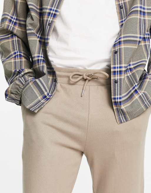 ASOS DESIGN - Confezione da 2 paia di joggers skinny fit beige e blu navy, 3 di 4