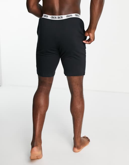ASOS DESIGN - Confezione da 2 paia di pantaloncini da casa in jersey neri e grigi, 4 di 4