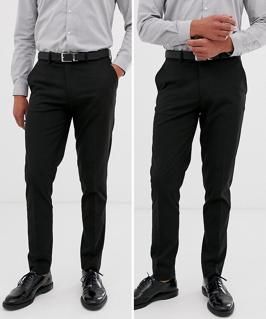 ASOS DESIGN - Confezione da 2 pantaloni skinny neri - RISPARMIA-Nero
