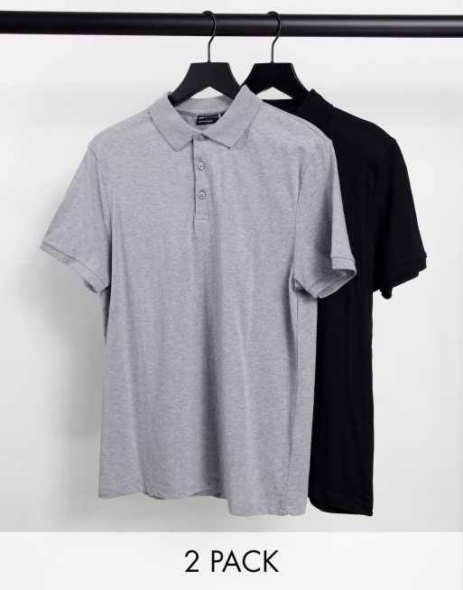ASOS DESIGN - Confezione da 2 polo in jersey multicolore - MULTI
