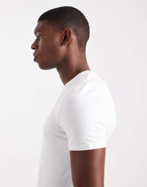 ASOS DESIGN - Confezione da 2 t-shirt basic attillate bianche, 4 di 5