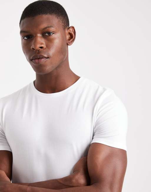 ASOS DESIGN - Confezione da 2 t-shirt basic attillate bianche, 5 di 5