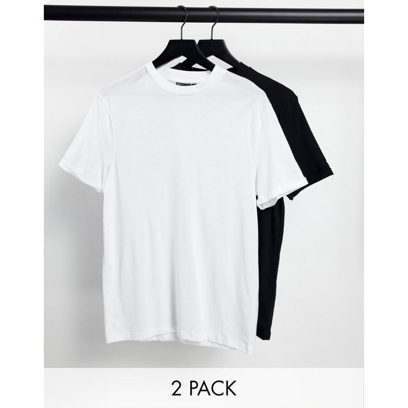 DESIGN - Confezione da 2 T-shirt girocollo e con maniche con risvolto