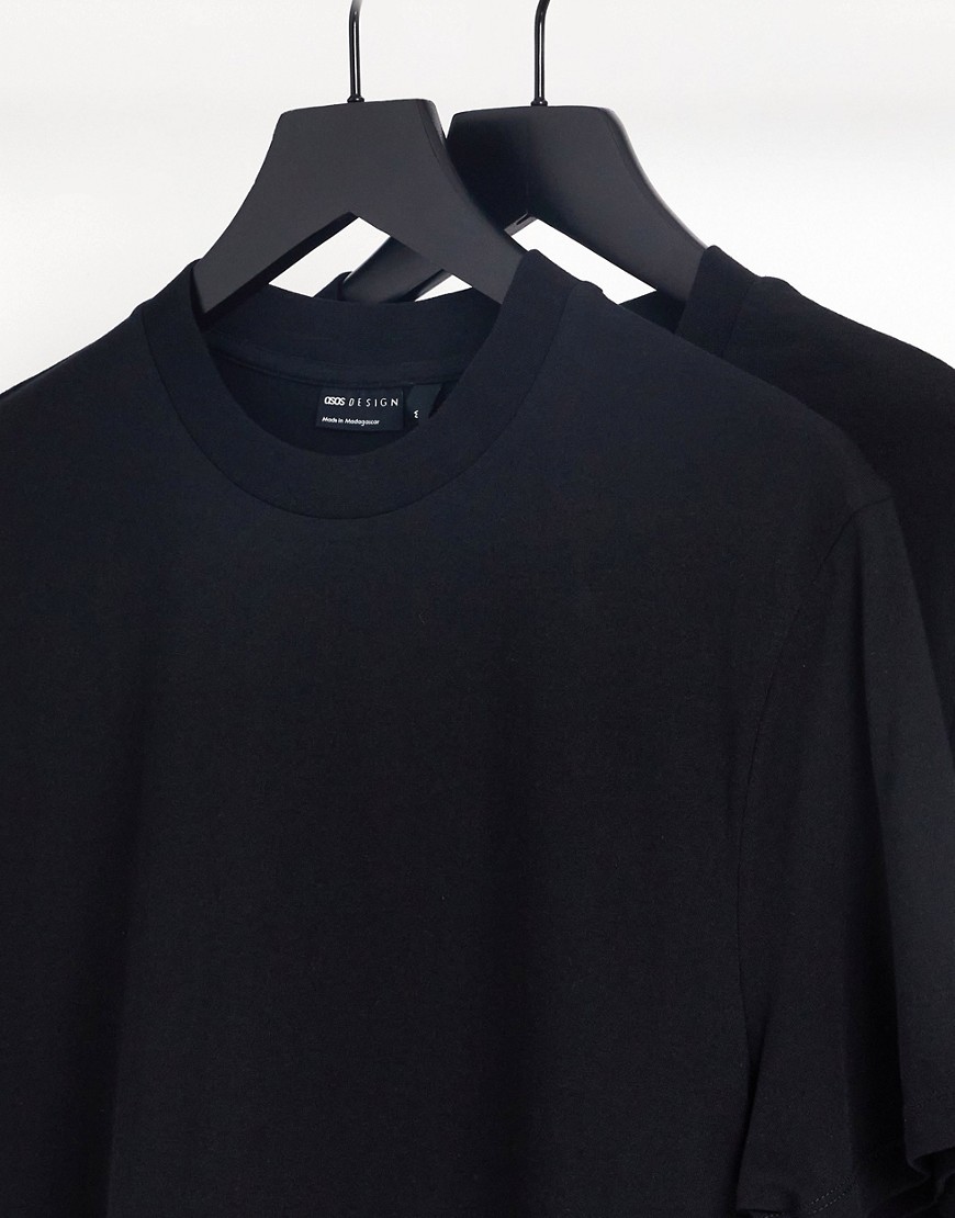 Confezione da 2 t-shirt girocollo nere-Nero - ASOS DESIGN T-shirt donna  - immagine1
