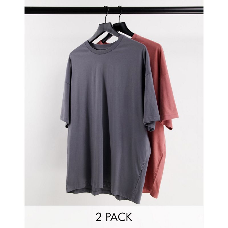 2wAj8  DESIGN - Confezione da 2 T-shirt oversize in tessuto organico