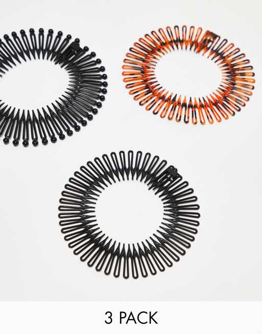 ASOS DESIGN - Confezione da 3 elastici per capelli multicolore anni '90