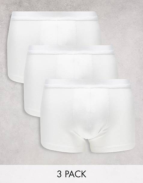 HUGO Asos Uomo Abbigliamento Intimo Boxer shorts Boxer shorts aderenti Confezione da 3 paia di boxer aderenti e blu con fascia in vita con logo 