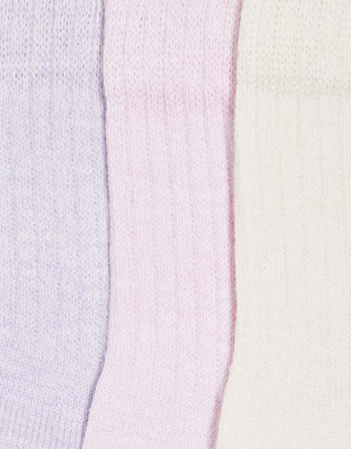 ASOS DESIGN - Confezione da 3 paia di calzini alla caviglia multicolore mélange, 4 di 4