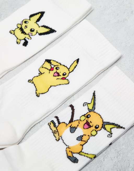 ASOS DESIGN - Confezione da 3 paia di calzini con personaggi Pokémon, 3 di 3
