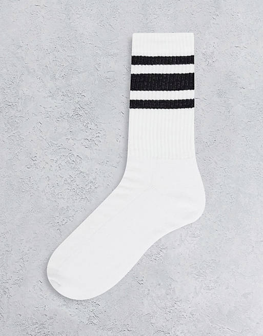 Asos Uomo Sport & Swimwear Abbigliamento sportivo Intimo sportivo Confezione da 3 paia di calzini sportivi da uomo bianchi 