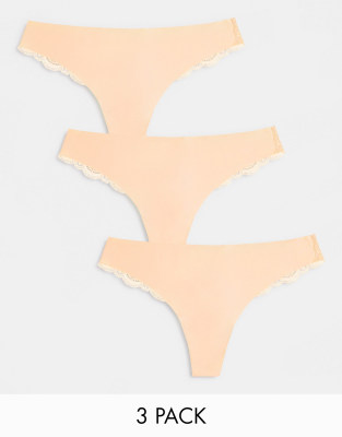 DIM Confezione Da 3 Perizomi In Cotone Elasticizzato Per Donna – Morbidi E Comodi, 95% Cotone, 5% Elastan, Vestibilità Perfetta (D4C19)