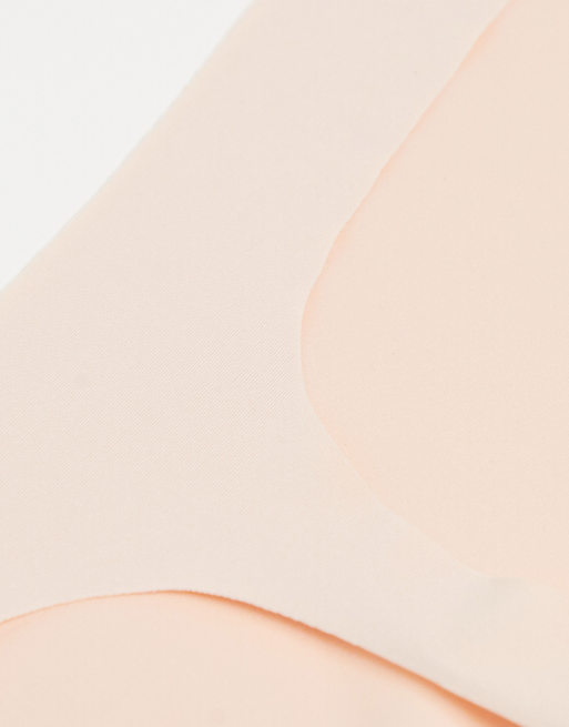 ASOS DESIGN - Confezione da 3 perizomi invisibili rosa cipria, verde salvia e visone, 4 di 4