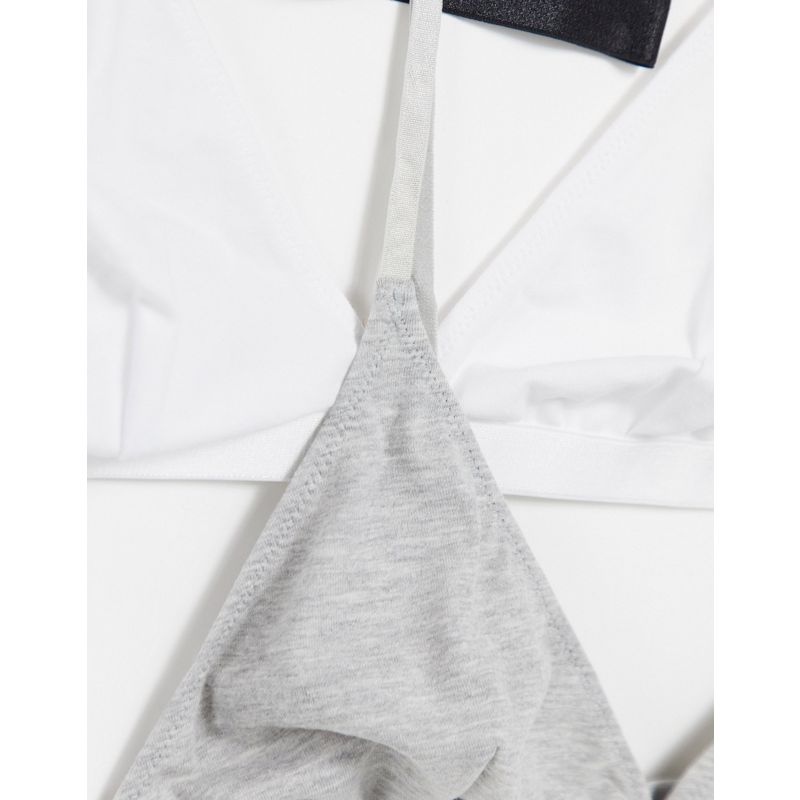 Confezioni multipack Donna DESIGN - Confezione da 3 reggiseni a triangolo in jersey nero bianco e grigio