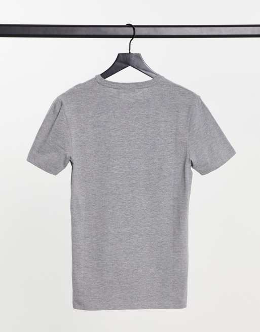 ASOS DESIGN - Confezione da 3 T-shirt attillate girocollo bianca, grigio mélange e nera, 4 di 4