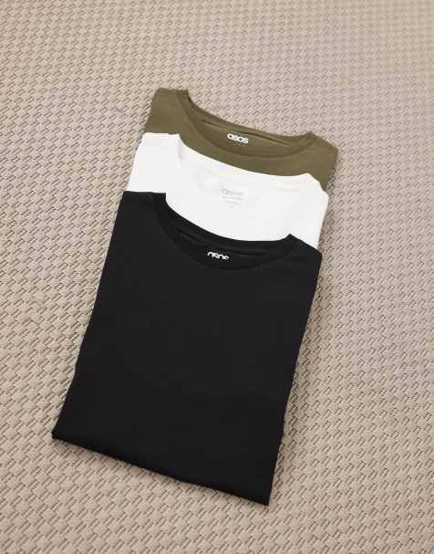 ASOS DESIGN - Confezione da 3 T-shirt basic attillate multicolore - view 1
