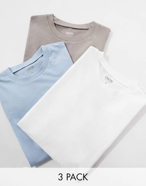 ASOS DESIGN - Confezione da 3 T-shirt in colorazioni multiple
