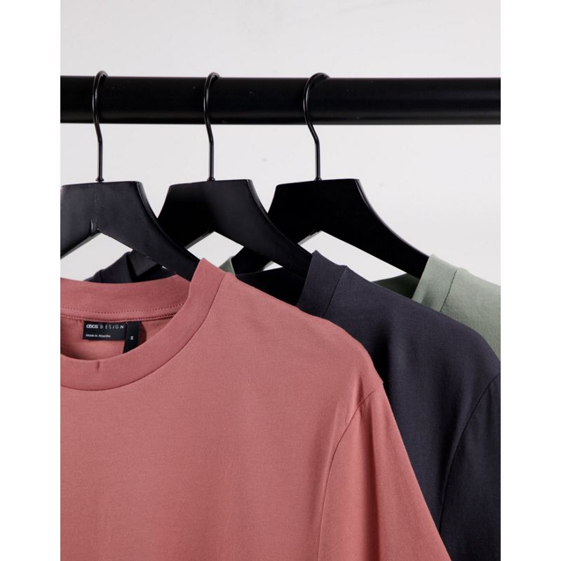 Confezioni multipack 4MSol DESIGN - Confezione da 3 T-shirt taglio lungo in cotone organico con spacchi laterali