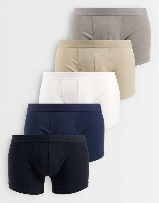 ASOS DESIGN confezione da 5 boxer aderenti multicolore, 1 di 3