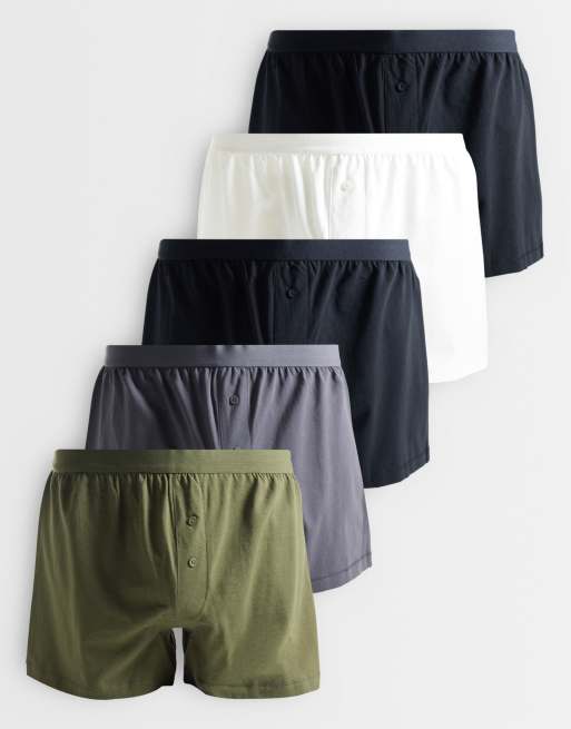 ASOS DESIGN - Confezione da 5 boxer multicolore