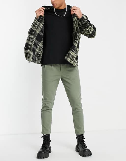 ASOS DESIGN - Confezione da due paia di chino a sigaretta, colore beige e kaki - Risparmia, 4 di 4