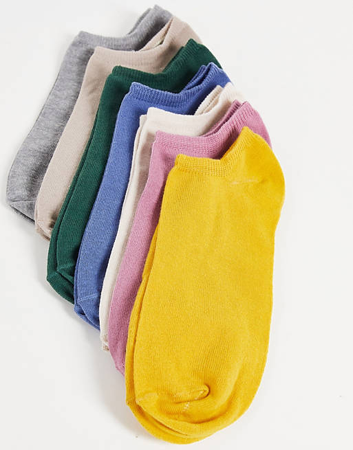 Confezione da sette paia di calzini sportivi in colori misti Asos Uomo Sport & Swimwear Abbigliamento sportivo Intimo sportivo 