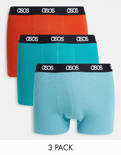 ASOS DESIGN - Confezione da tre boxer aderenti in piqué colori pop