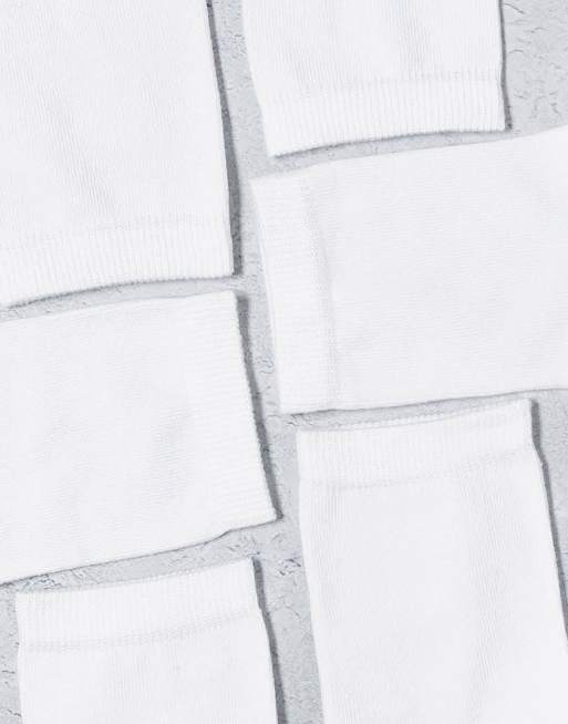 ASOS DESIGN - Confezione multipack da 5 paia di calzini alla caviglia bianchi, 3 di 4