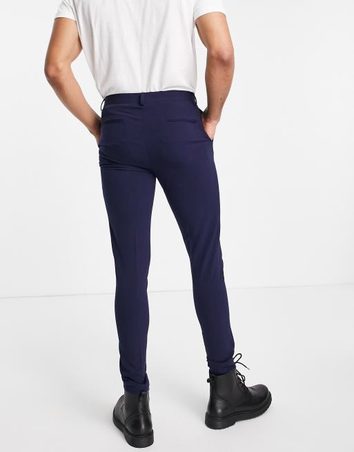 ASOS DESIGN - Confezione multipack di pantaloni eleganti super skinny nero e blu navy, 2 di 4