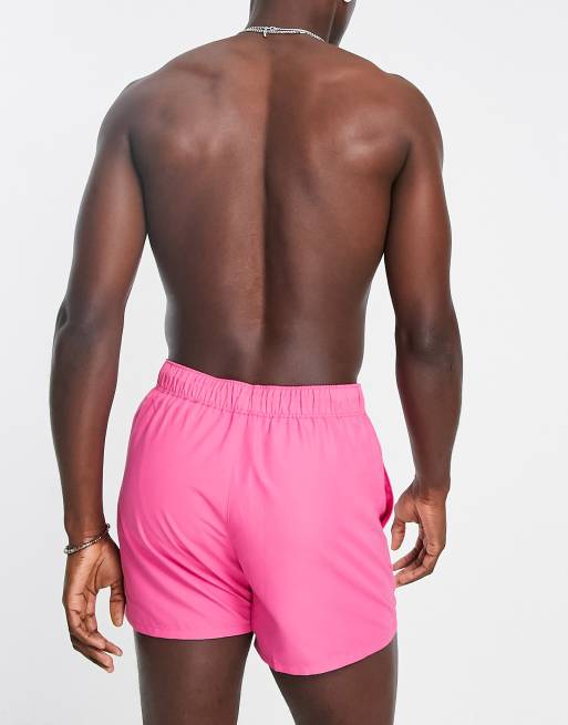 ASOS DESIGN - Confezione risparmio da 2 paia di pantaloncini da bagno corti blu scuro e rosa, 2 di 4