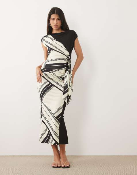 ASOS DESIGN - Conjunto a rayas monocromáticas con diseño en contraste - view 1