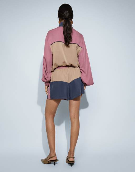 ASOS DESIGN conjunto corto color block de los 80 en multicolor, 4 de 7