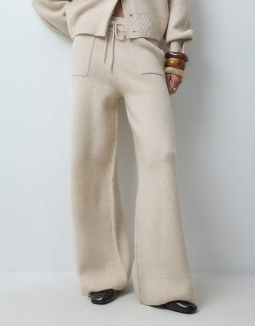 ASOS DESIGN conjunto de pantalón de estar por casa en avena, 3 de 5