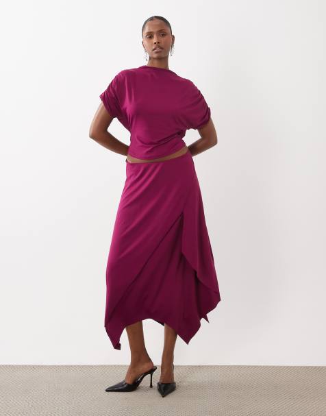 ASOS DESIGN - Conjunto morado ciruela de top y falda - view 1