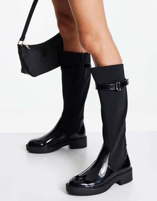 ASOS DESIGN - Conor - Paardrijlaarzen met metalen details in zwart