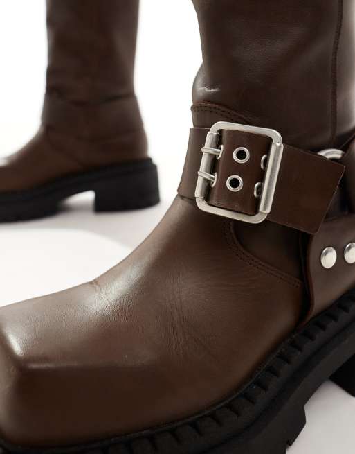 Bottes store motardes cuir