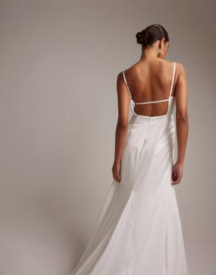 Satin Wrap Wedding Dress