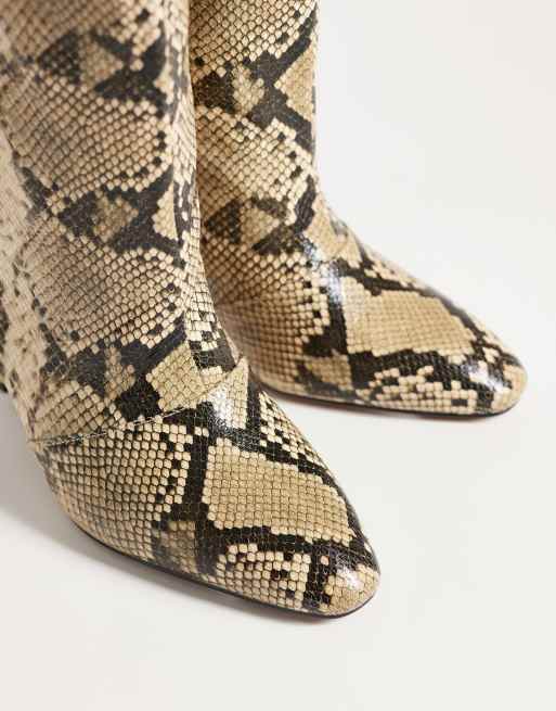 ASOS DESIGN Contessa bottes genou à talon cône effet serpent, 3 de 4
