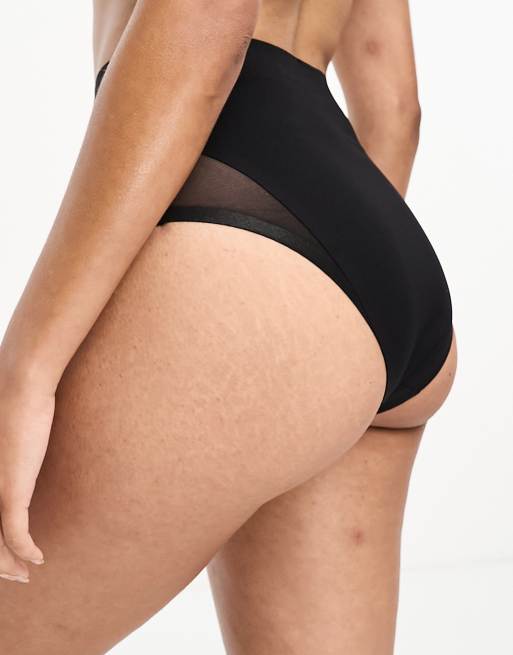 ASOS DESIGN – Contouring – Figurformender Slip in Schwarz mit mittlerem Halt und hohem Bund, 3 von 4